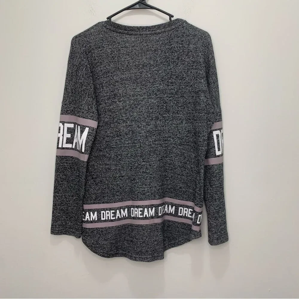 No Boundaries Grey Dream Long Sleeve Top Size Medium Juniors